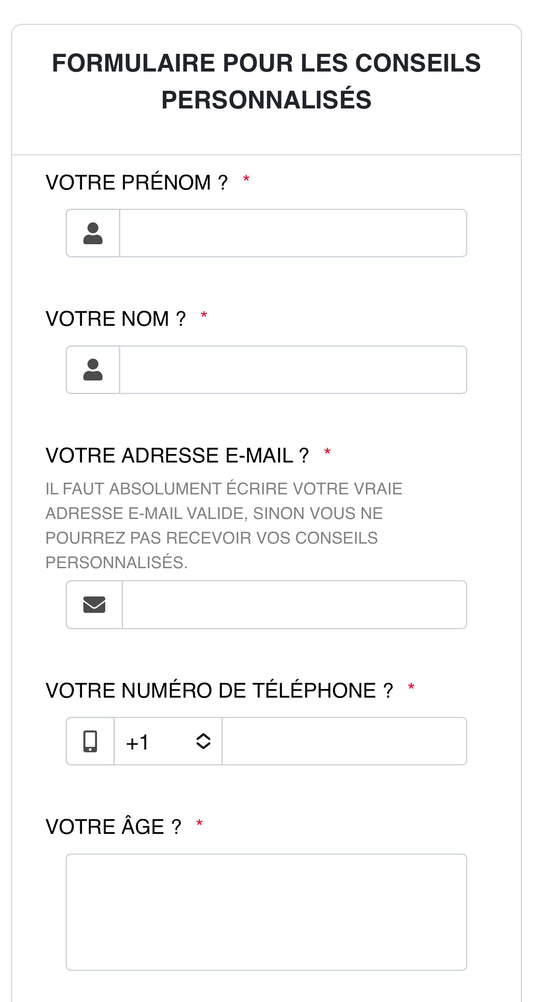CONSEILS PERSONNALISÉS